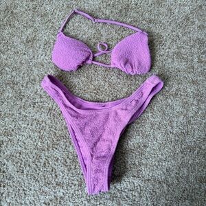 RSQ Ruffle Adjustable Triangle Bikini Top and Bottom